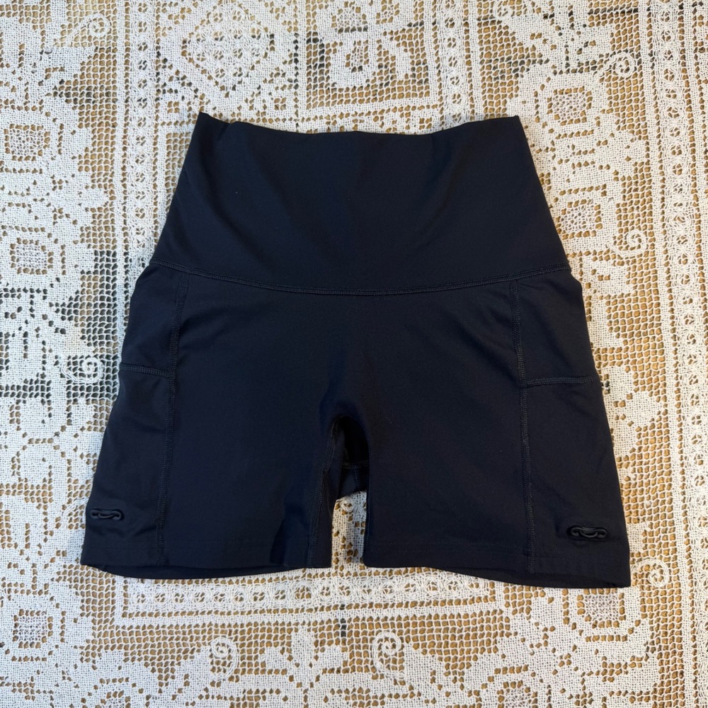 Gymshark Lifting Club Black High Waisted Biker Shorts with Pockets Womens XS